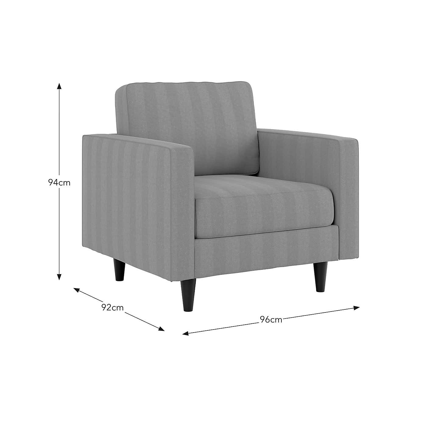 Zoe Elements Two Tone Woven Stripe Armchair