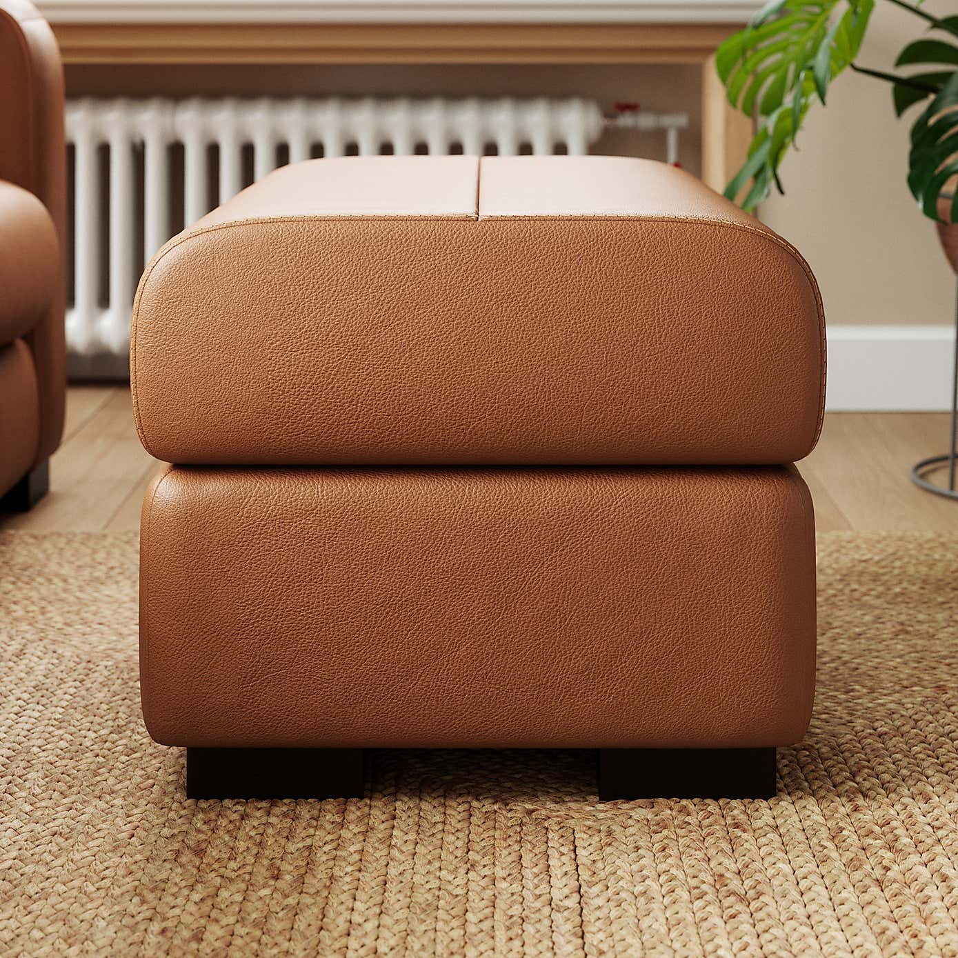 Carson Classic Leather Footstool