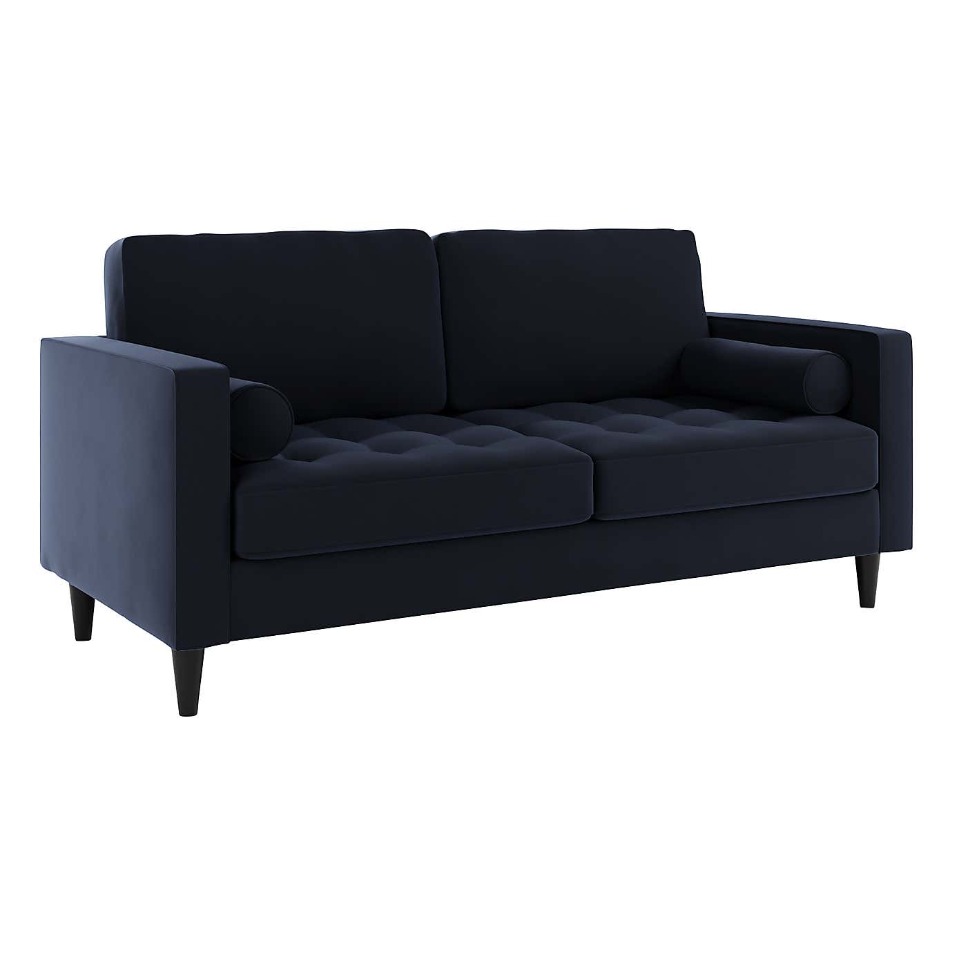Zoe Velvet 3 Seater Double Sofa Bed