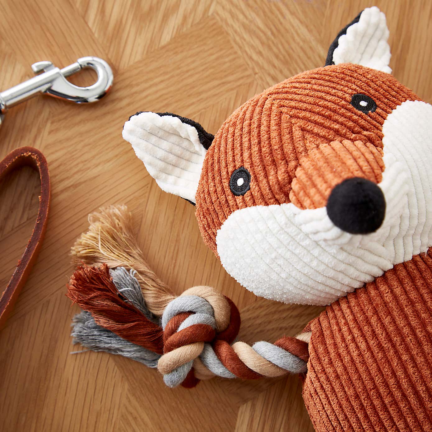 Fox Rope Pet Toy with Squeaker