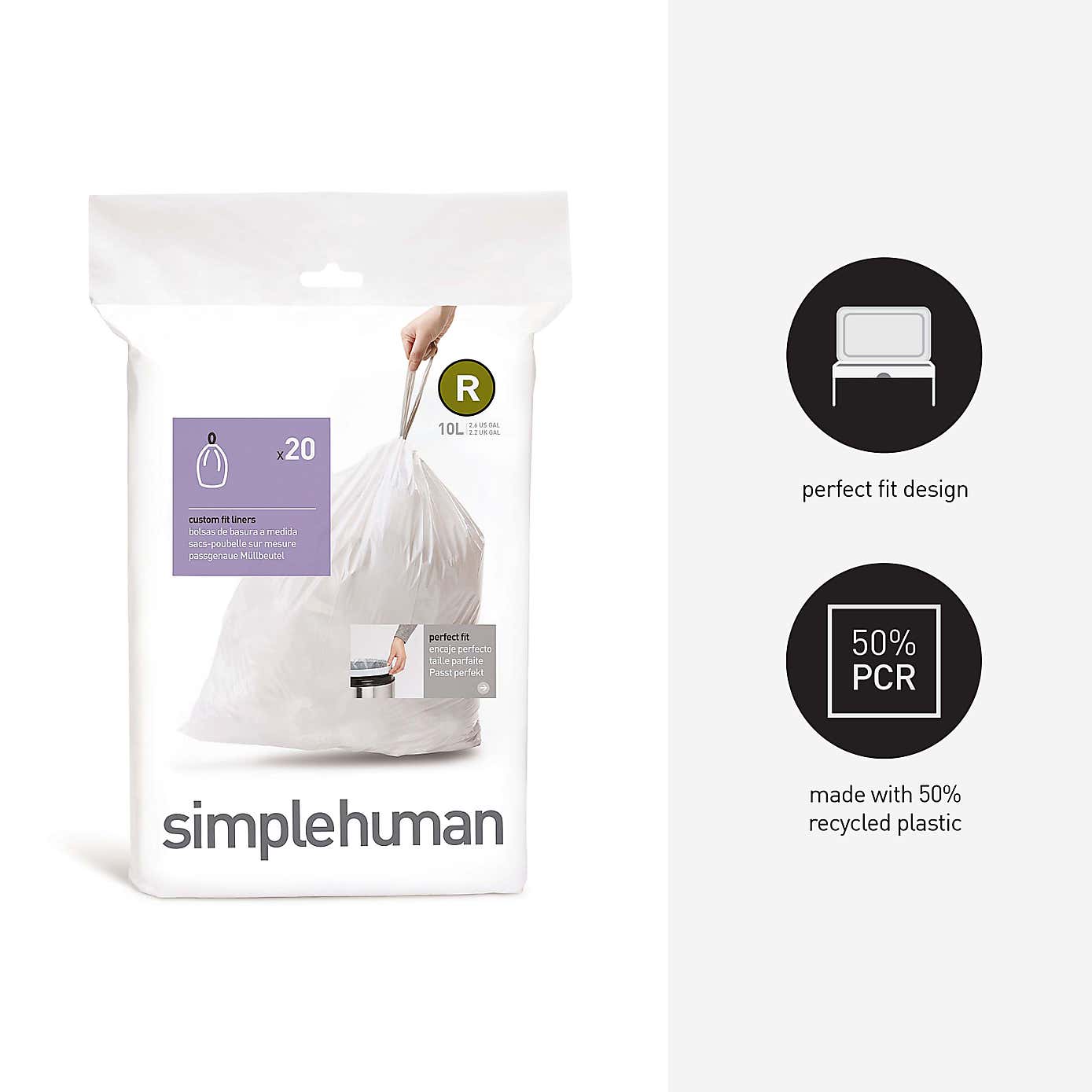 simplehuman R 10 Litre Bin Liners