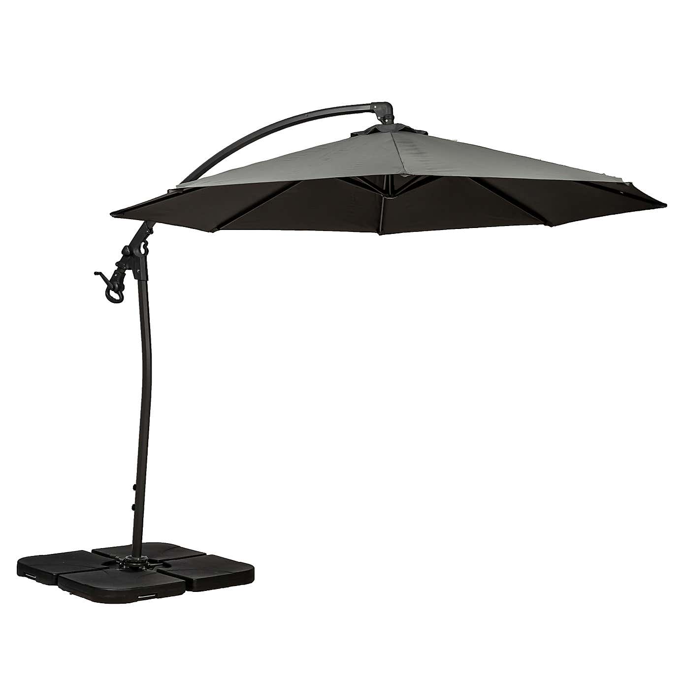 3m Royal Craft Deluxe Pedal Operated Rotational Cantilever Parasol with Cross Stand