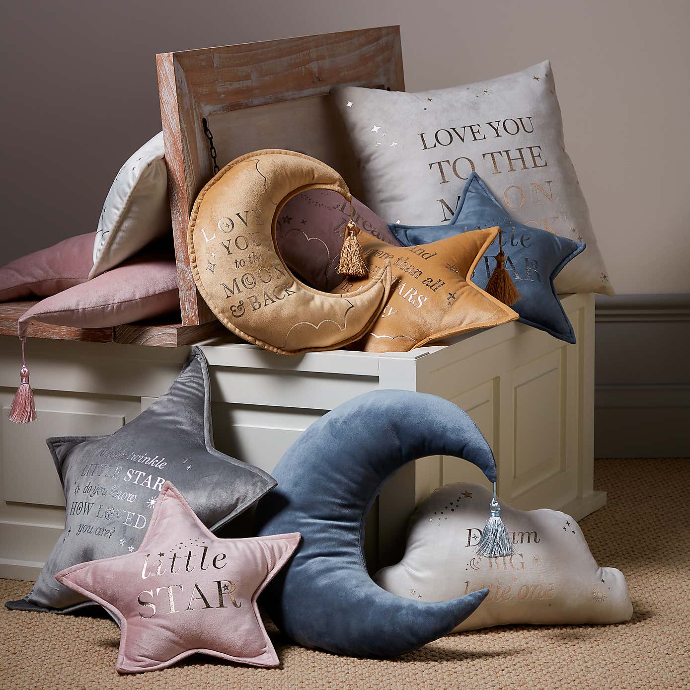 Bambino Twinkle Star Velvet Cushion
