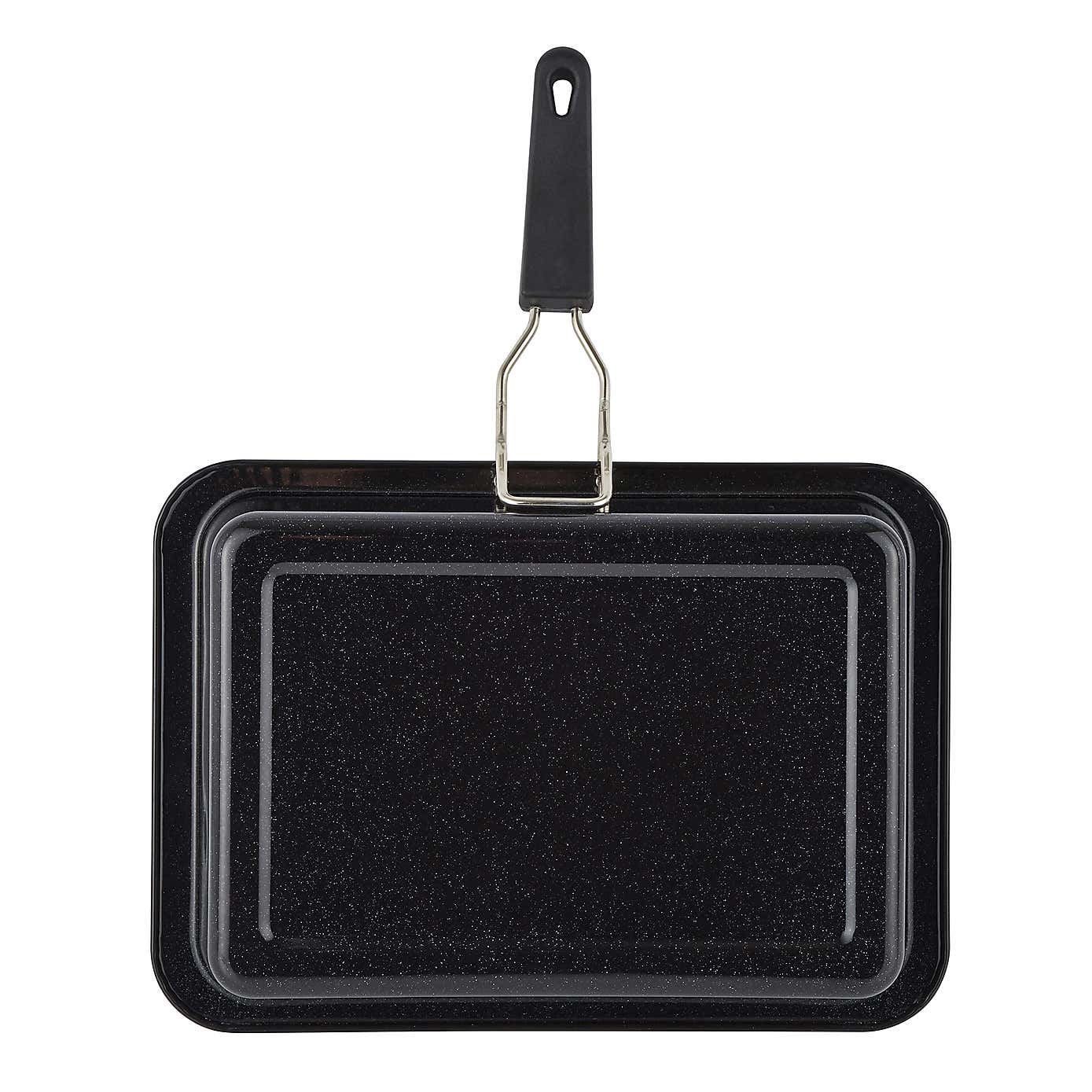 Non-Stick Steel Grill Pan with Detachable Handle