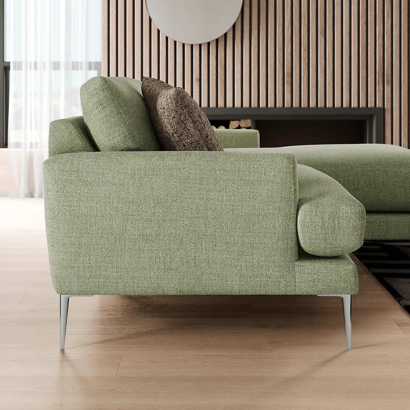 Lawson Chunky Tonal Weave Corner Chaise Sofa