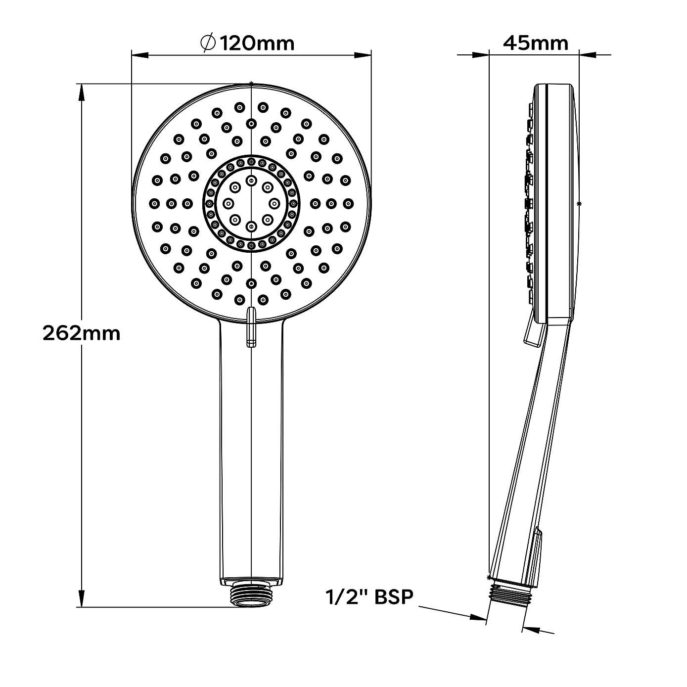 Belmore Aqua AirTM 5 Function Shower Handset