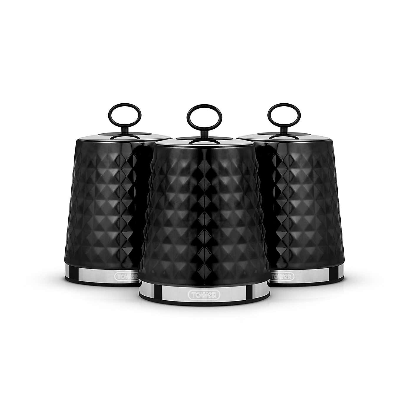TOWER Solitaire Set of 3 Canisters
