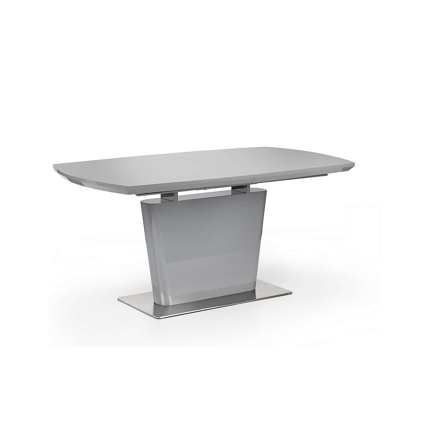 Como High Gloss Extendable Dining Table Grey