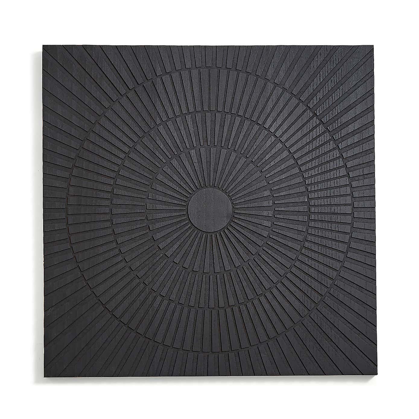 Black Wood Embossed Wall Art