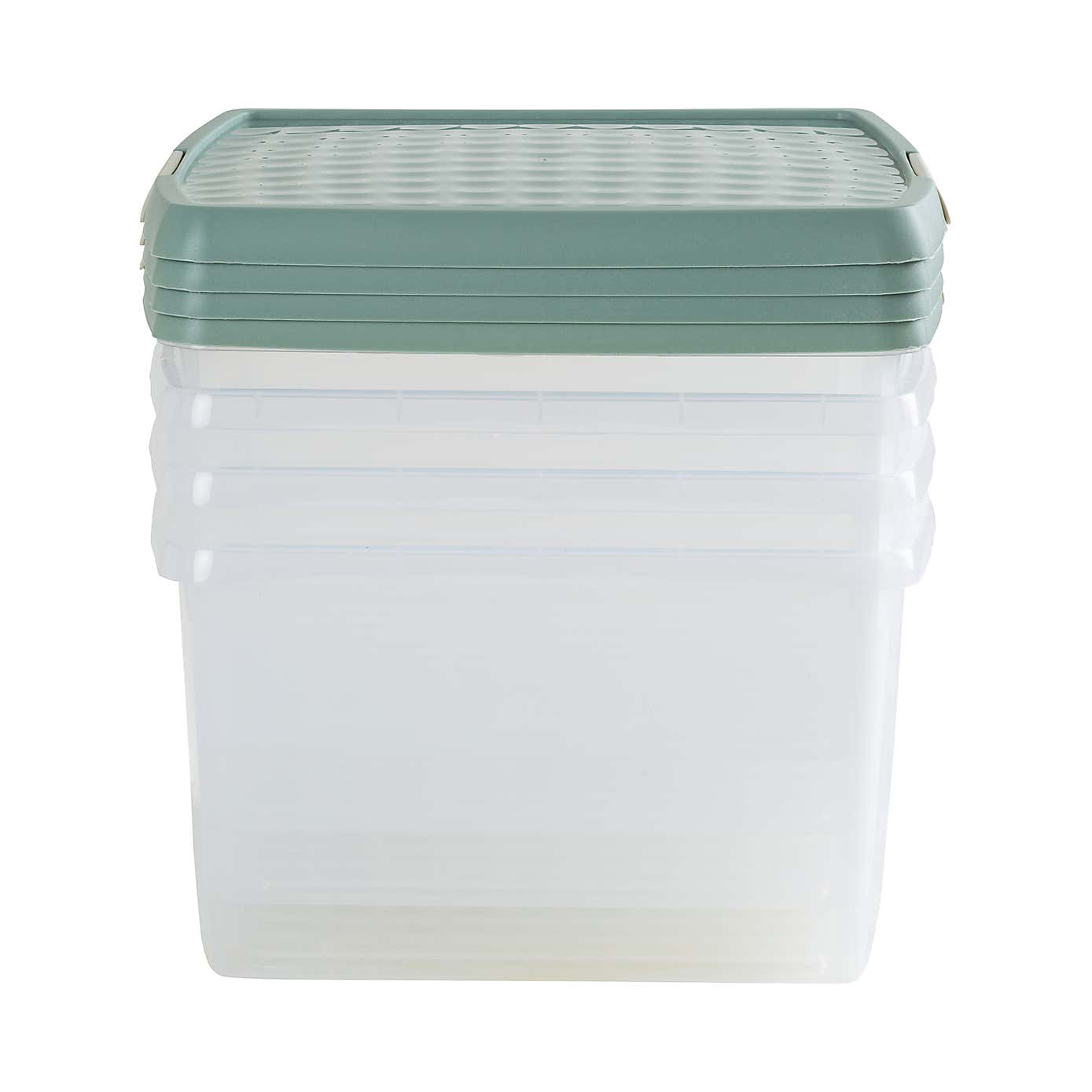 Wham Clip Pack of 4 Square Storage Boxes With Lids