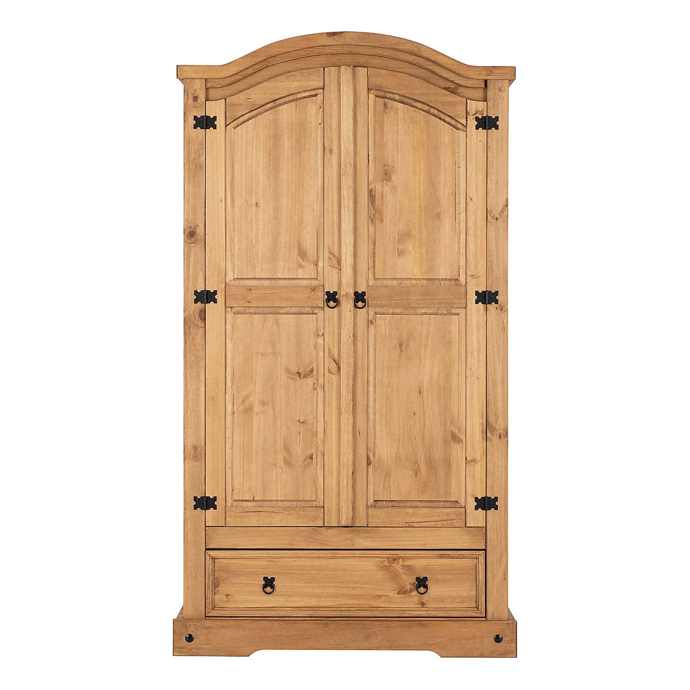 Corona Pine 2 Door 1 Drawer Wardrobe