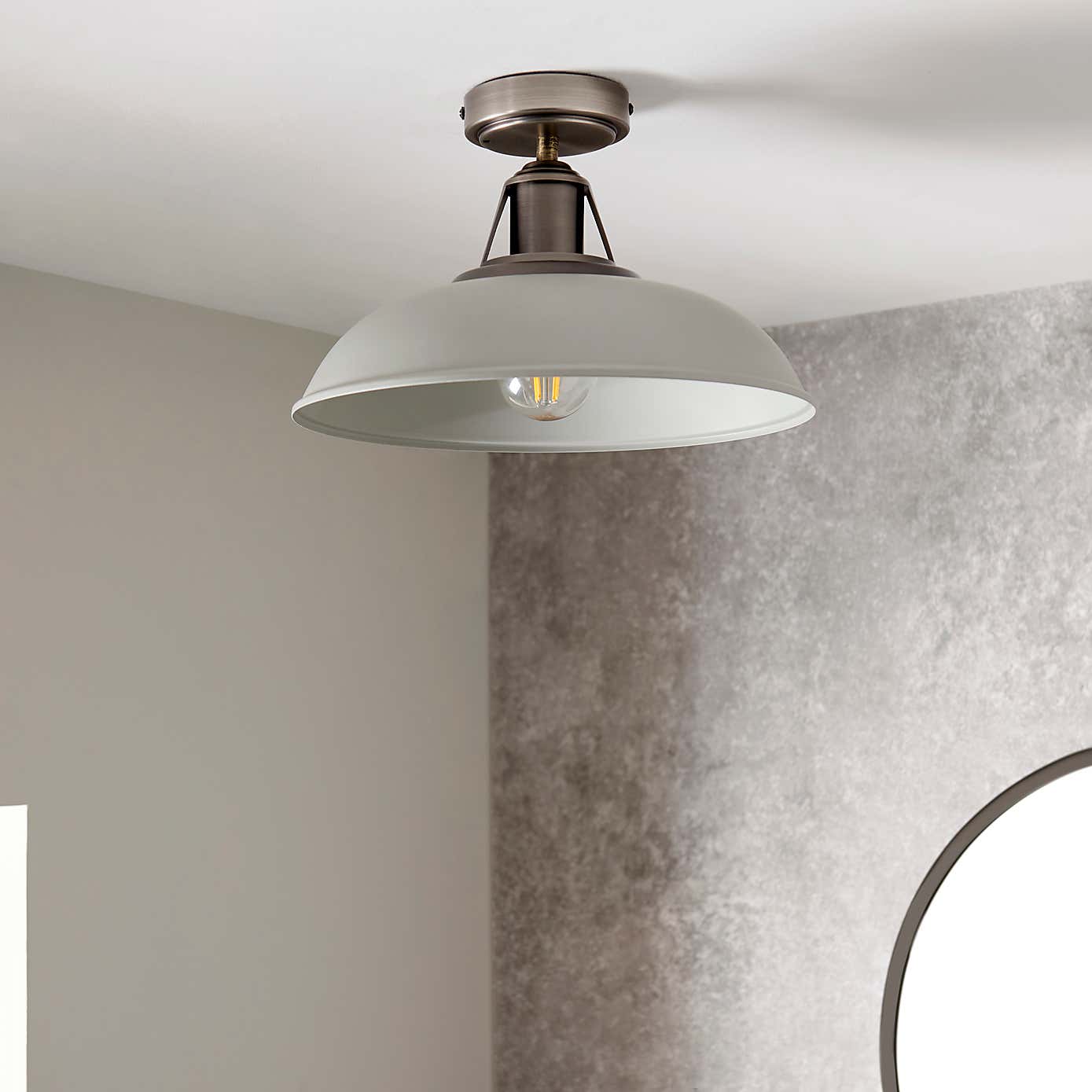 Oraya Bathroom 1 Light Flush Ceiling Fitting