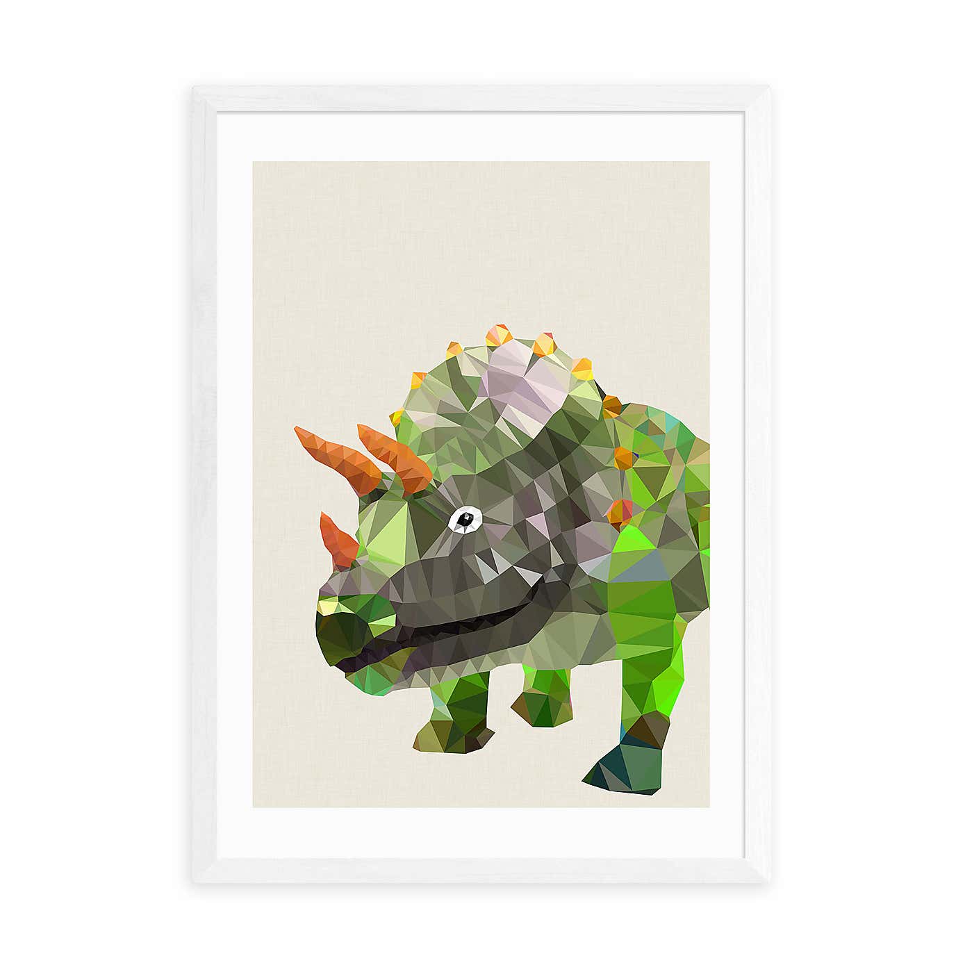 East End Prints Triceratops Print