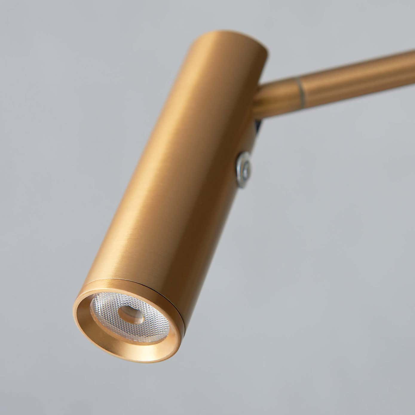 Vogue Lighting Adam Steel Adjustable Touch Dimmable Floor Lamp