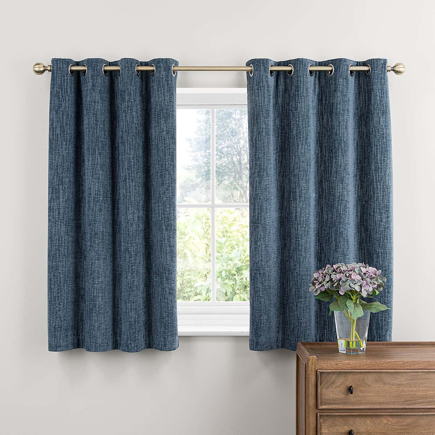 Chenille Ultra Blackout Eyelet Curtains
