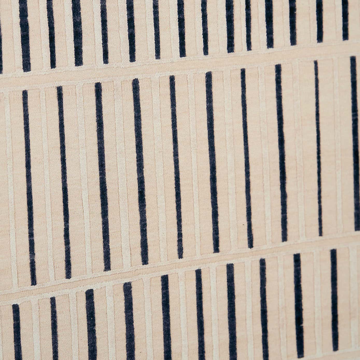 Black Stripe Pattern Natural Framed Canvas