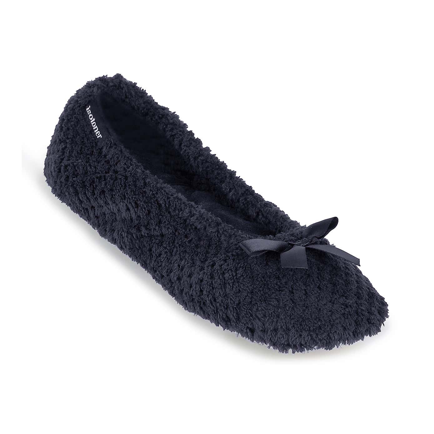 totes Isotoner Popcorn Ladies Ballet Slippers