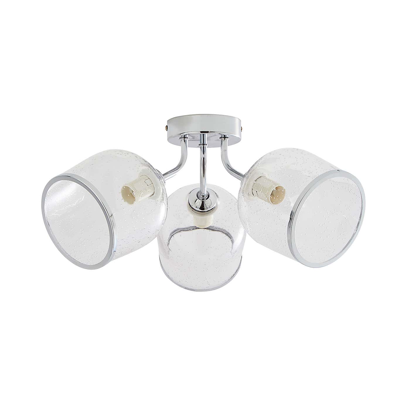 Lenny 3 Light Semi Flush Ceiling Fitting