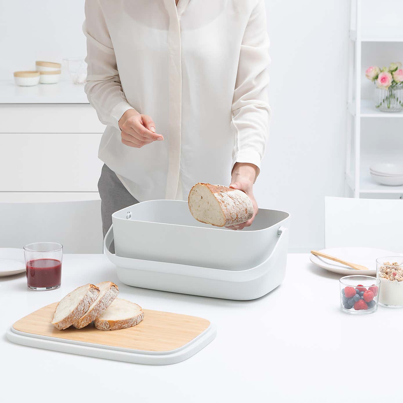 Brabantia Dark Grey Nic Bread Bin