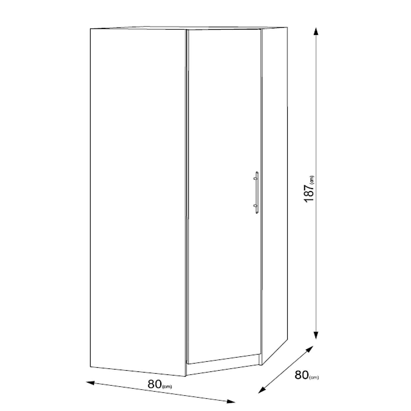 Hyde Mirrored Corner Wardrobe