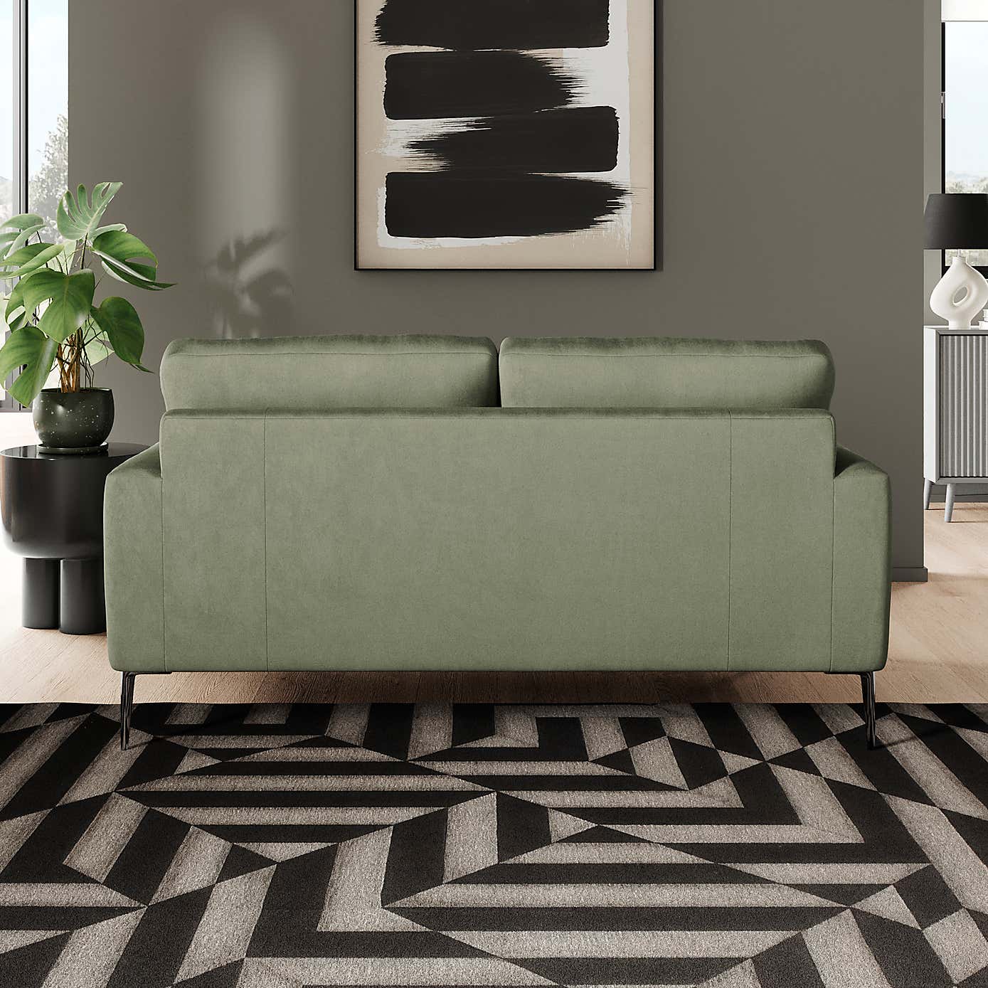 Lawson Matte Plush Velvet 2 Seater Sofa