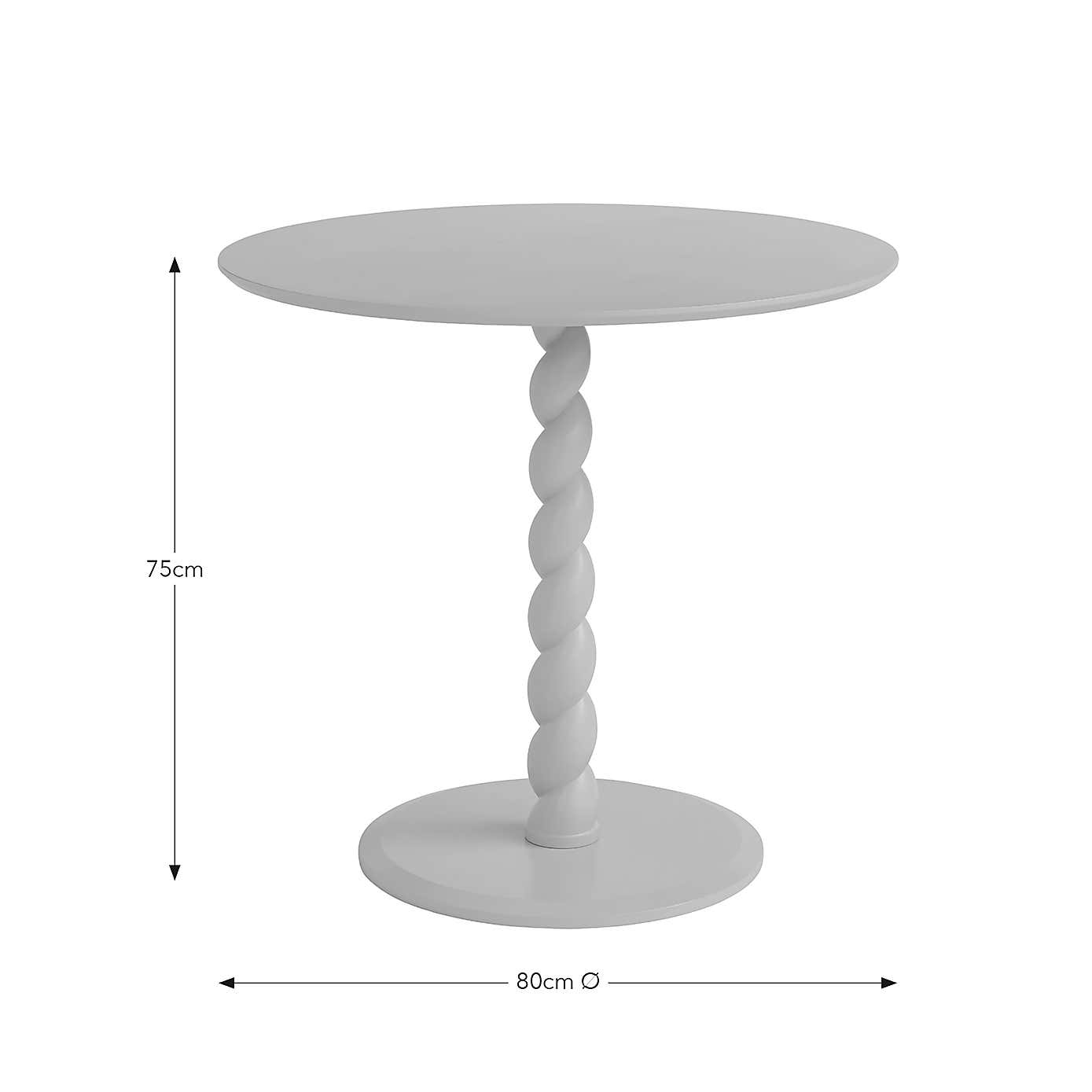 Fifi 4 Seater Round Dining Table, Pine Wood