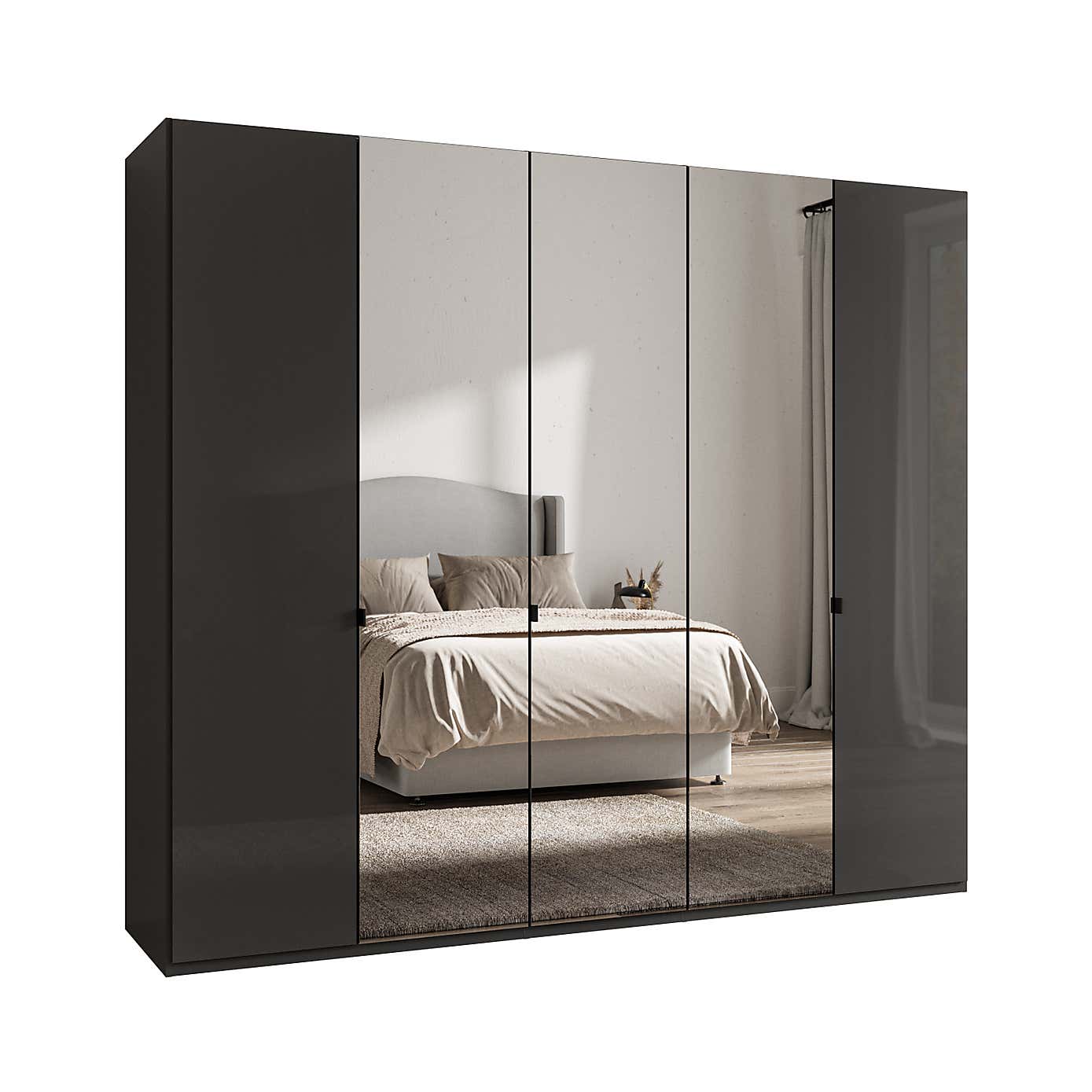 Wiemann Kahla 5 Door Mirrored Wardrobe