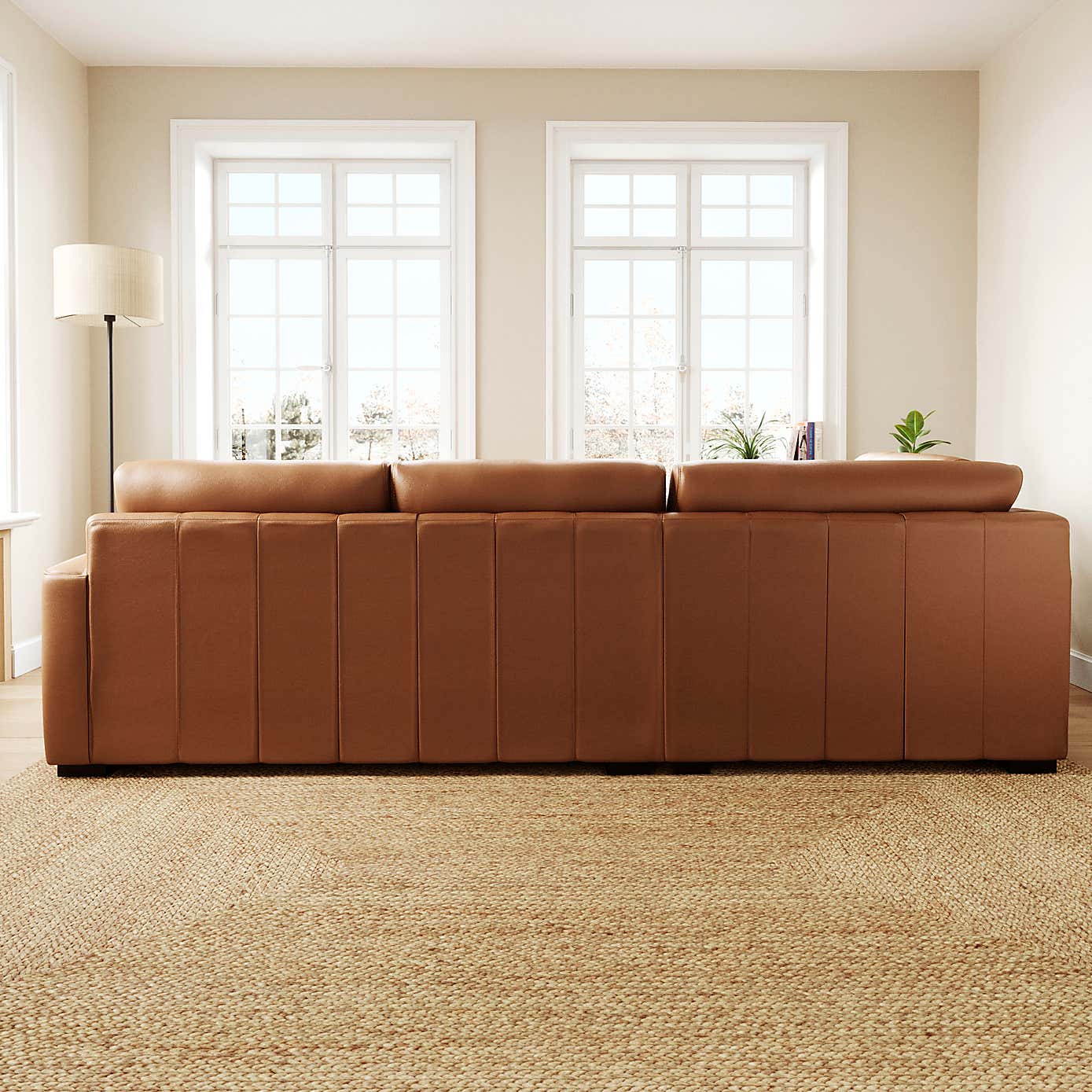 Carson Classic Leather Large Corner Chaise Sofa