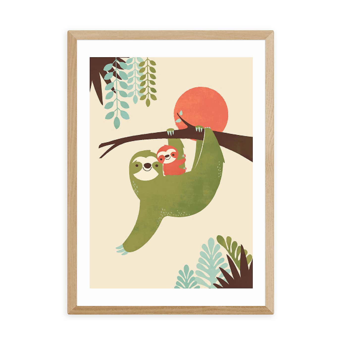 East End Prints Mama Sloth Print