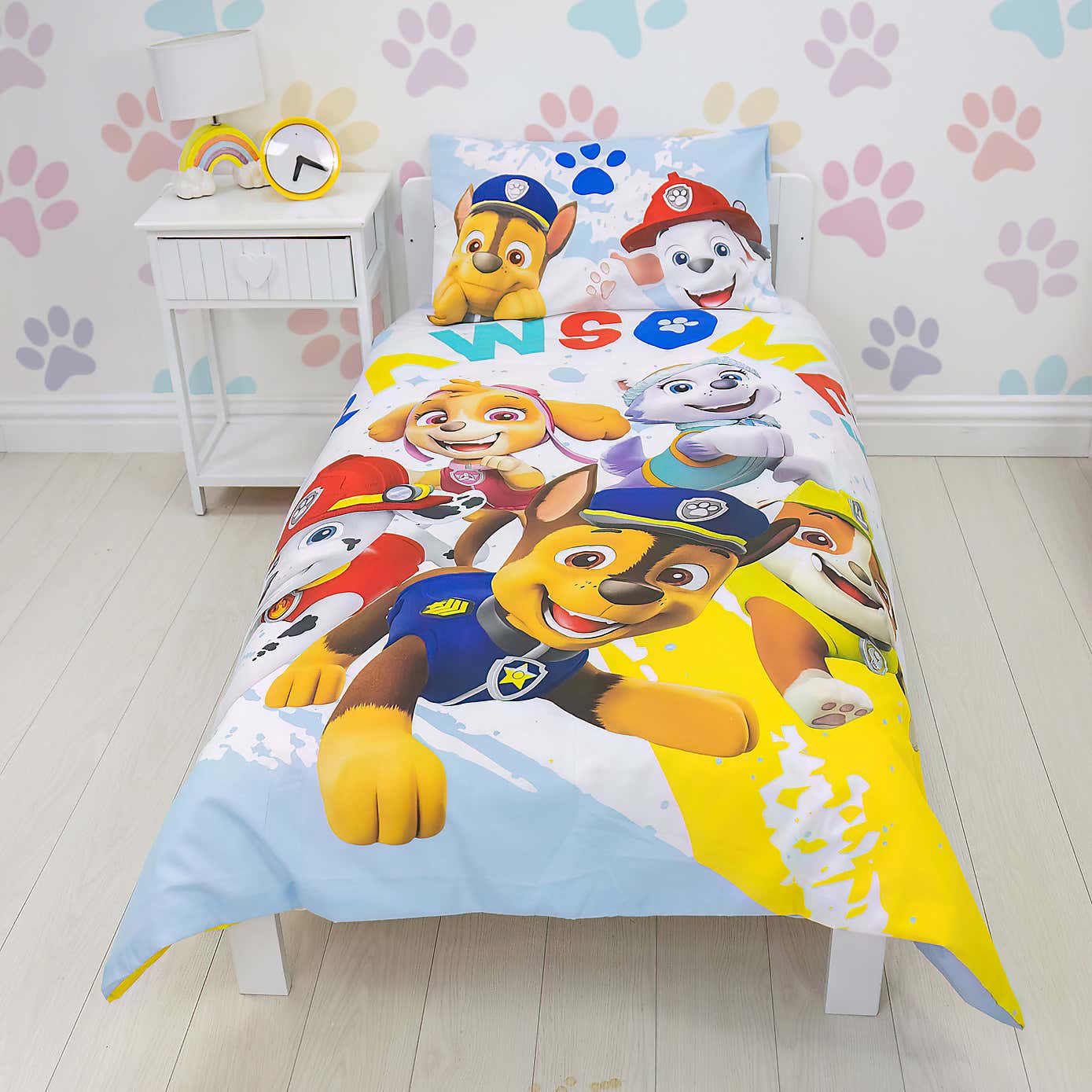 Paw Patrol Splodge Toddler Duvet Cover and Pillowcase Set