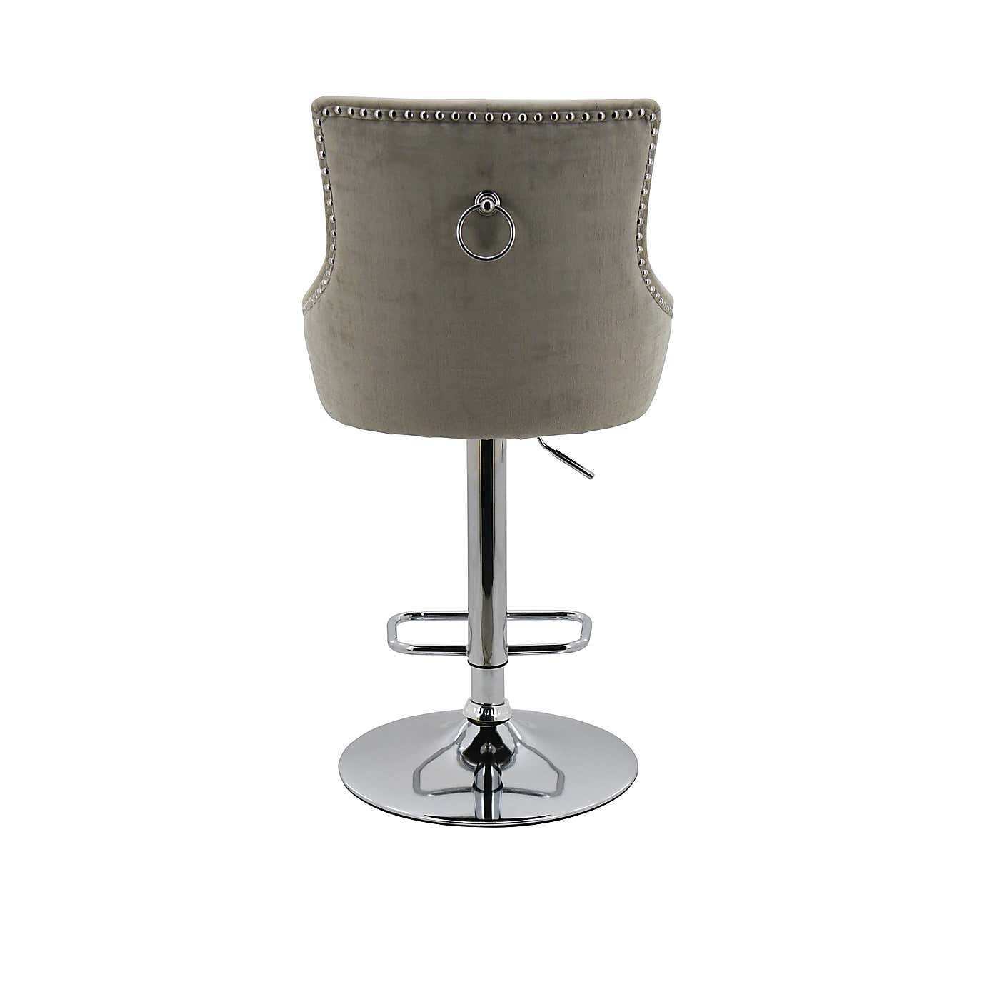 Selena Distressed Velvet Bar Stool