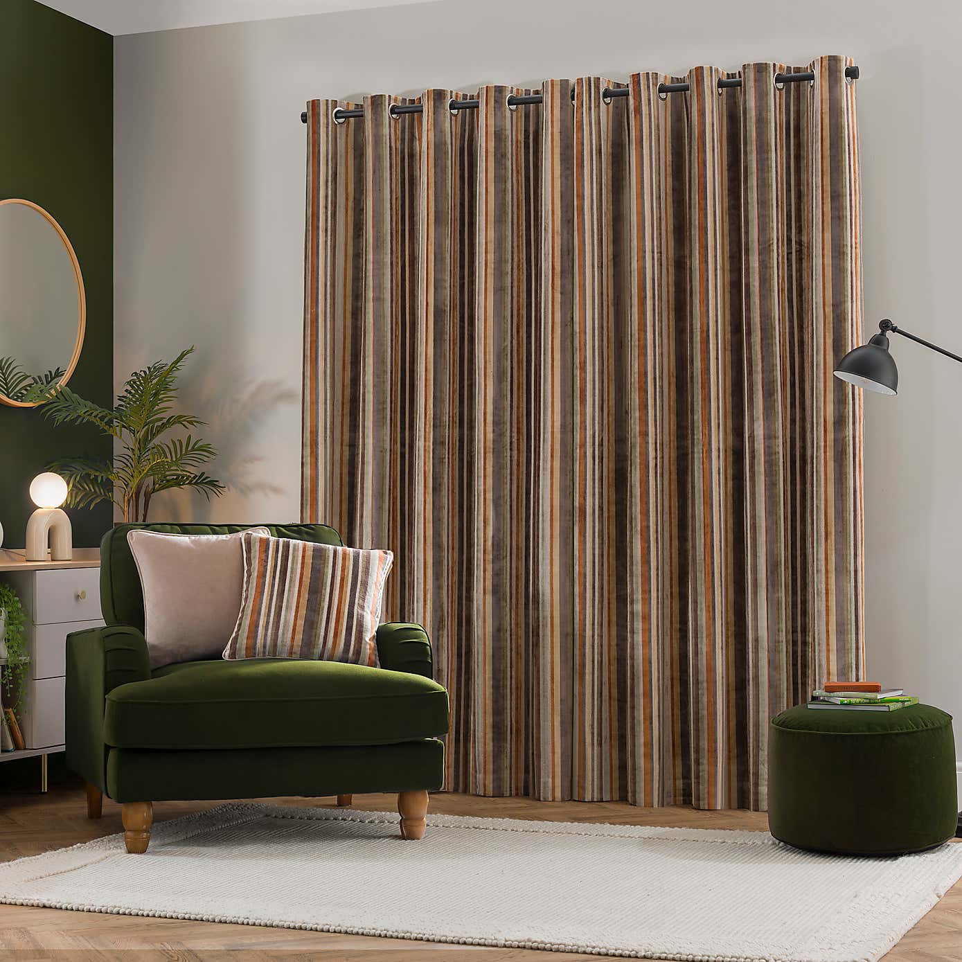 Aliyah Stripe Eyelet Curtains