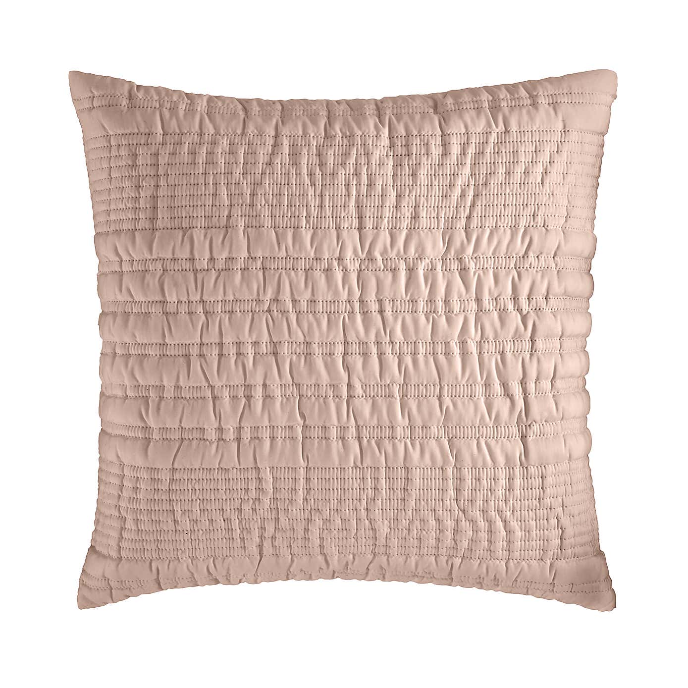 Catherine Lansfield Lennon Stripe Seersucker Square Cushion