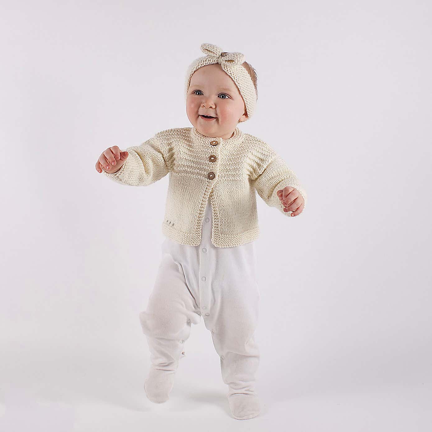 Wool Couture Ridged Baby Cardigan Knitting Kit