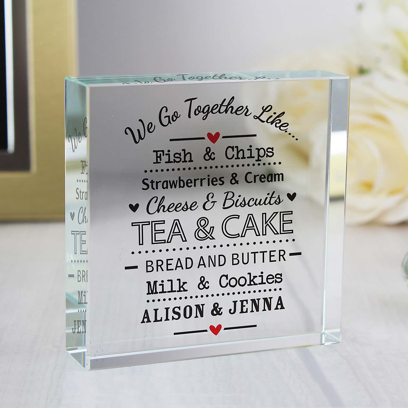 Personalised We Go Together Like Crystal Token