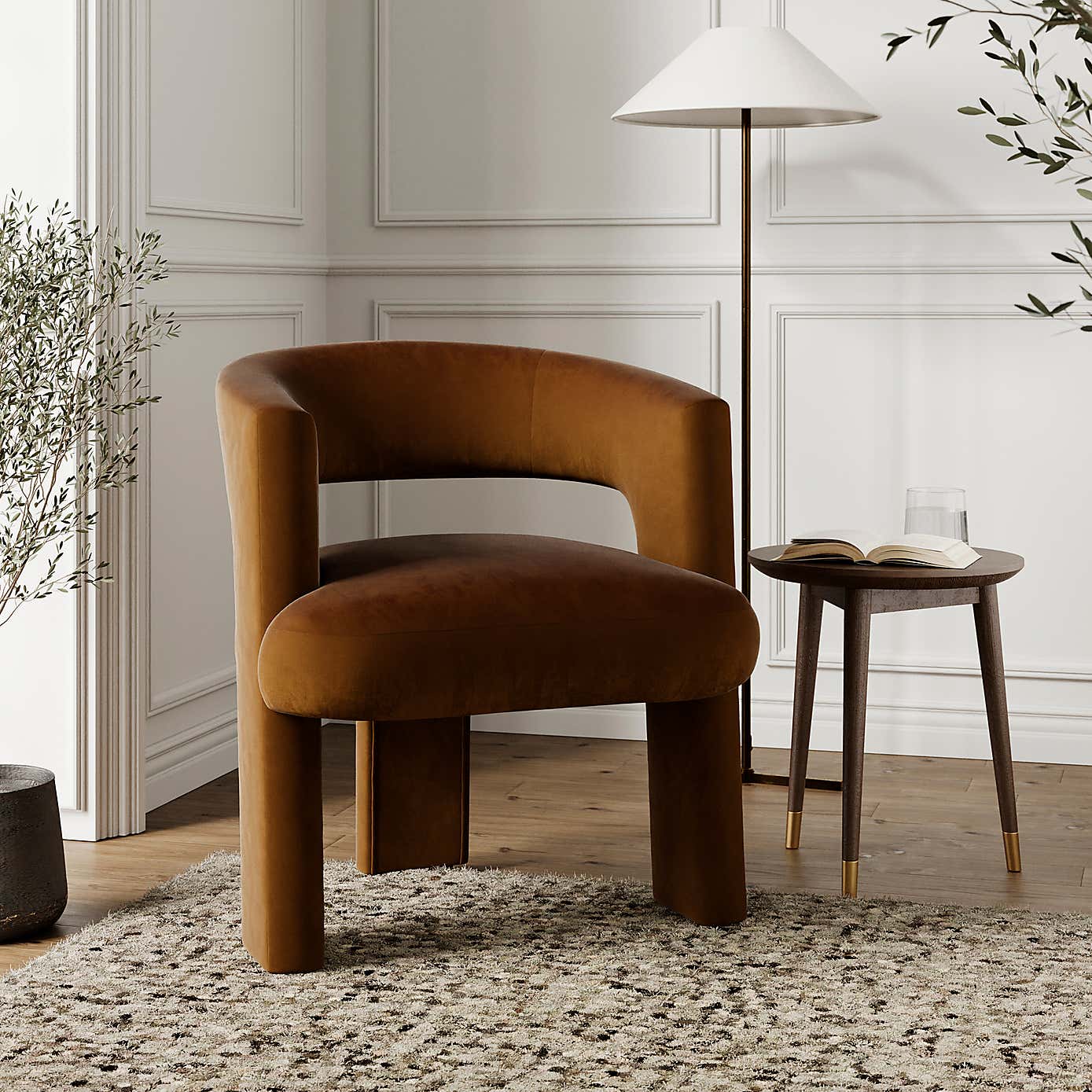 Remi Velvet Accent Chair