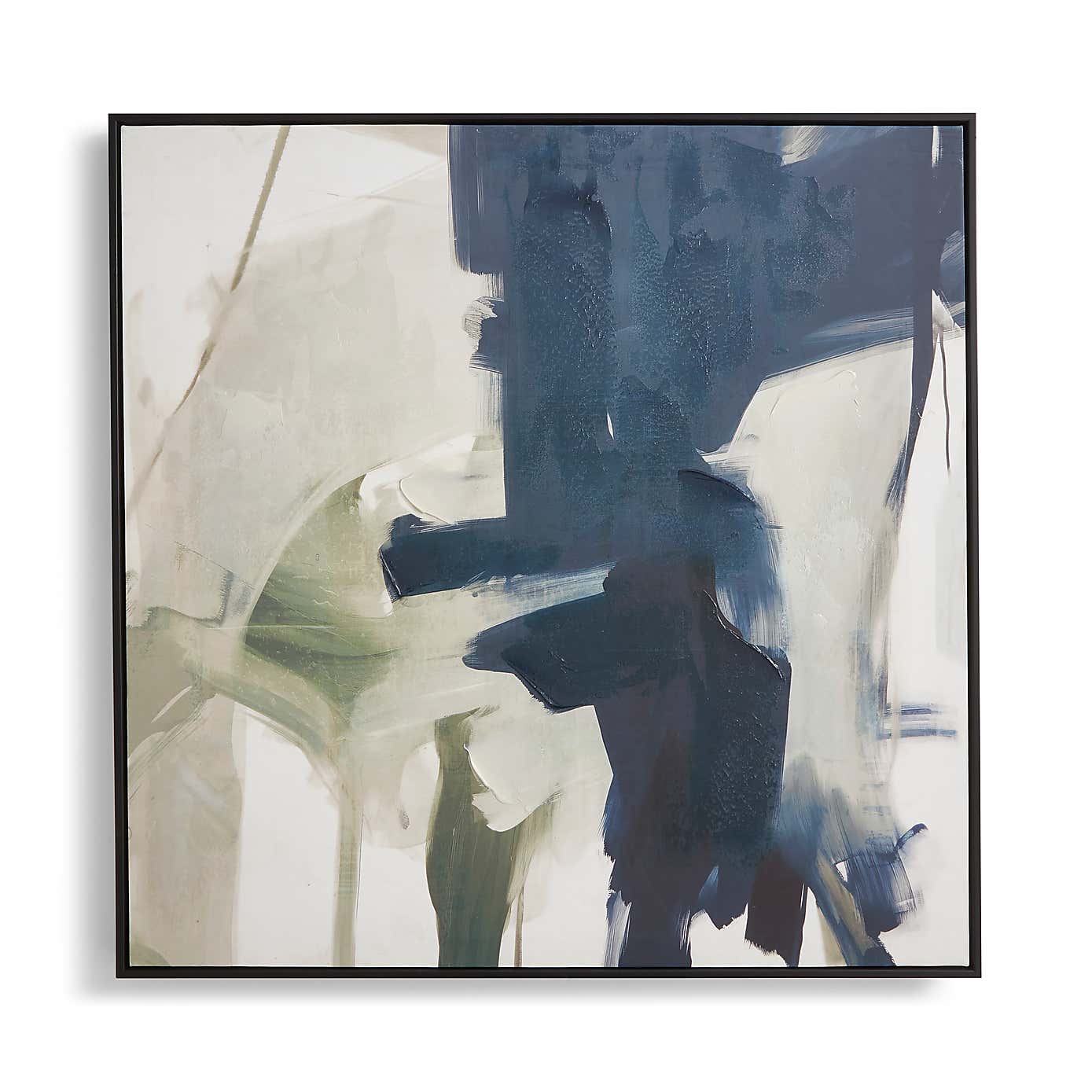 Blue Abstract Framed Canvas