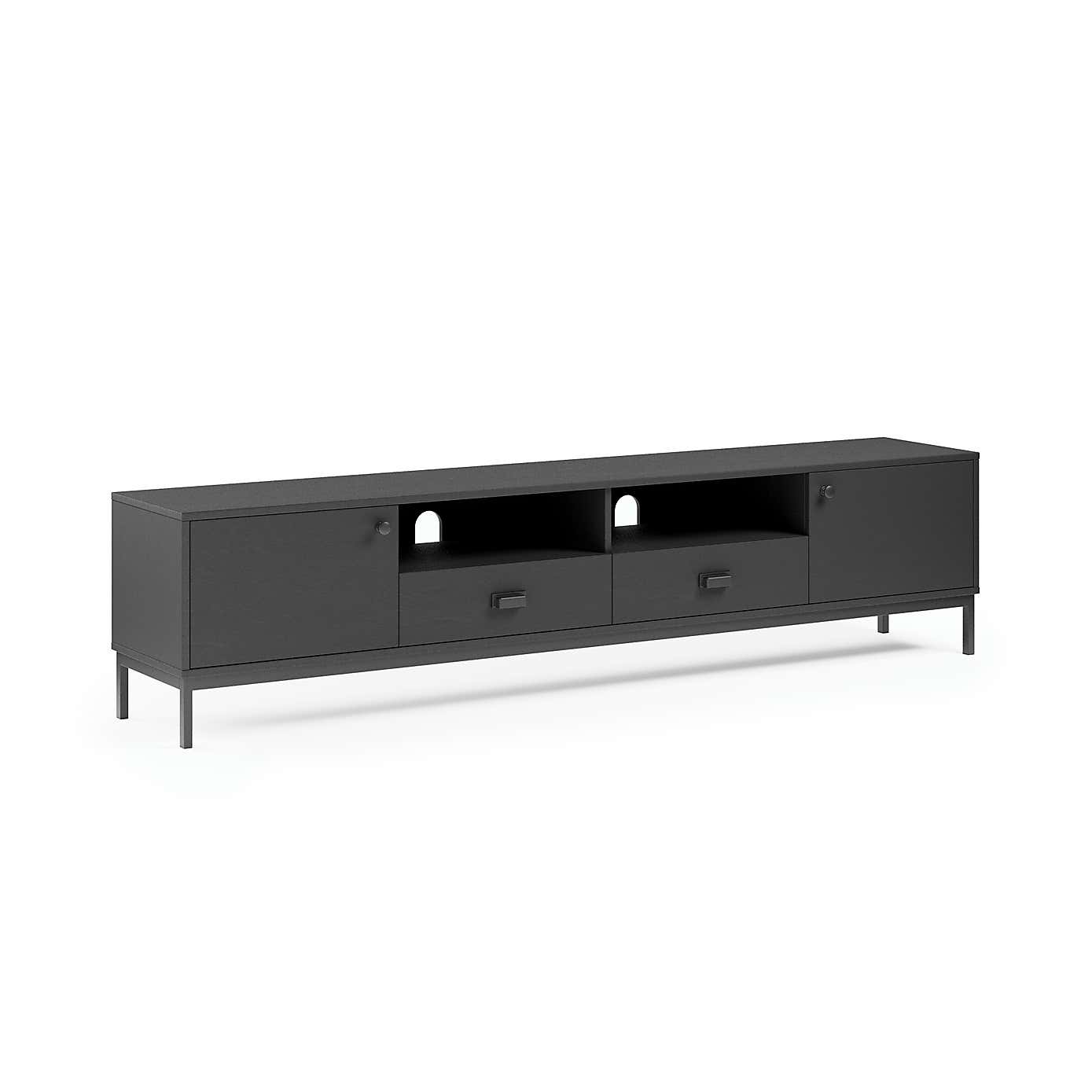 Fulton Black Wide TV Stand