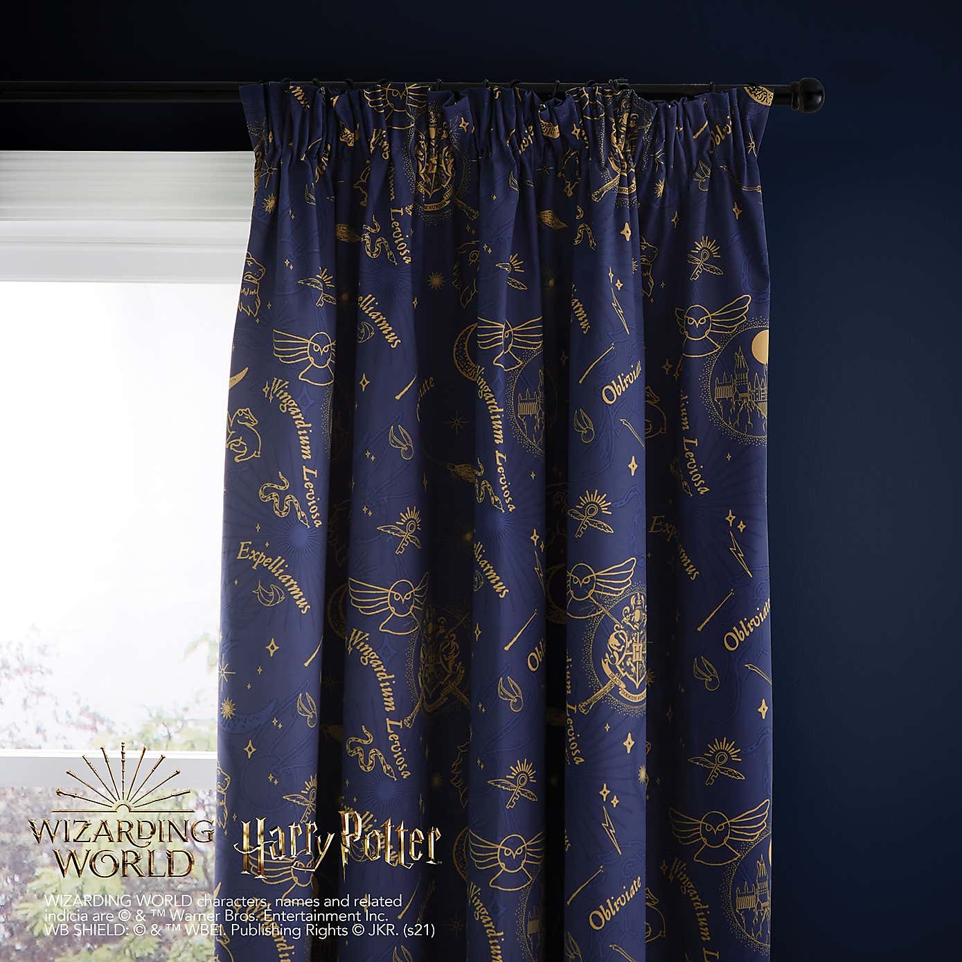 Hogwarts Blackout Pencil Pleat Curtains