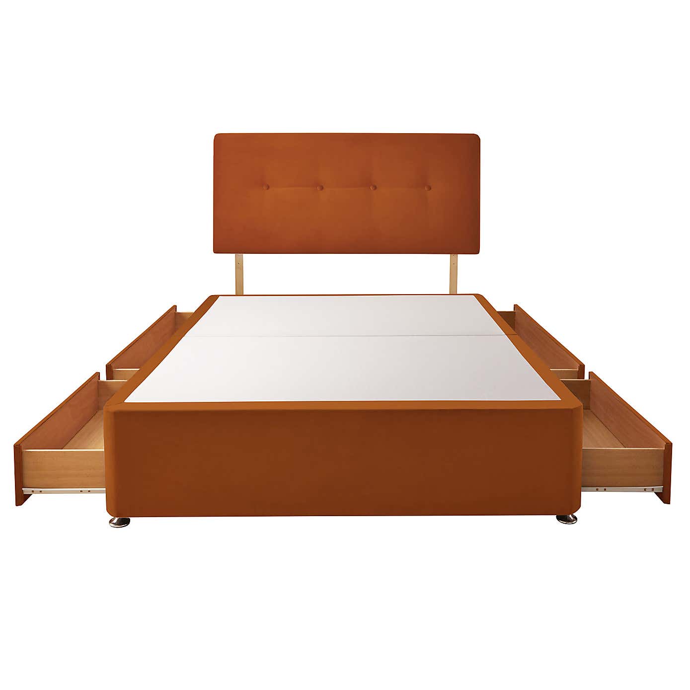 Silentnight 2 Drawer Divan Bed With Velvet Francisco Headboard