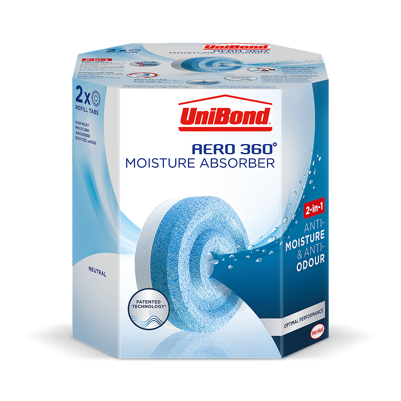 UniBond Aero 360 Neutral Refills x2