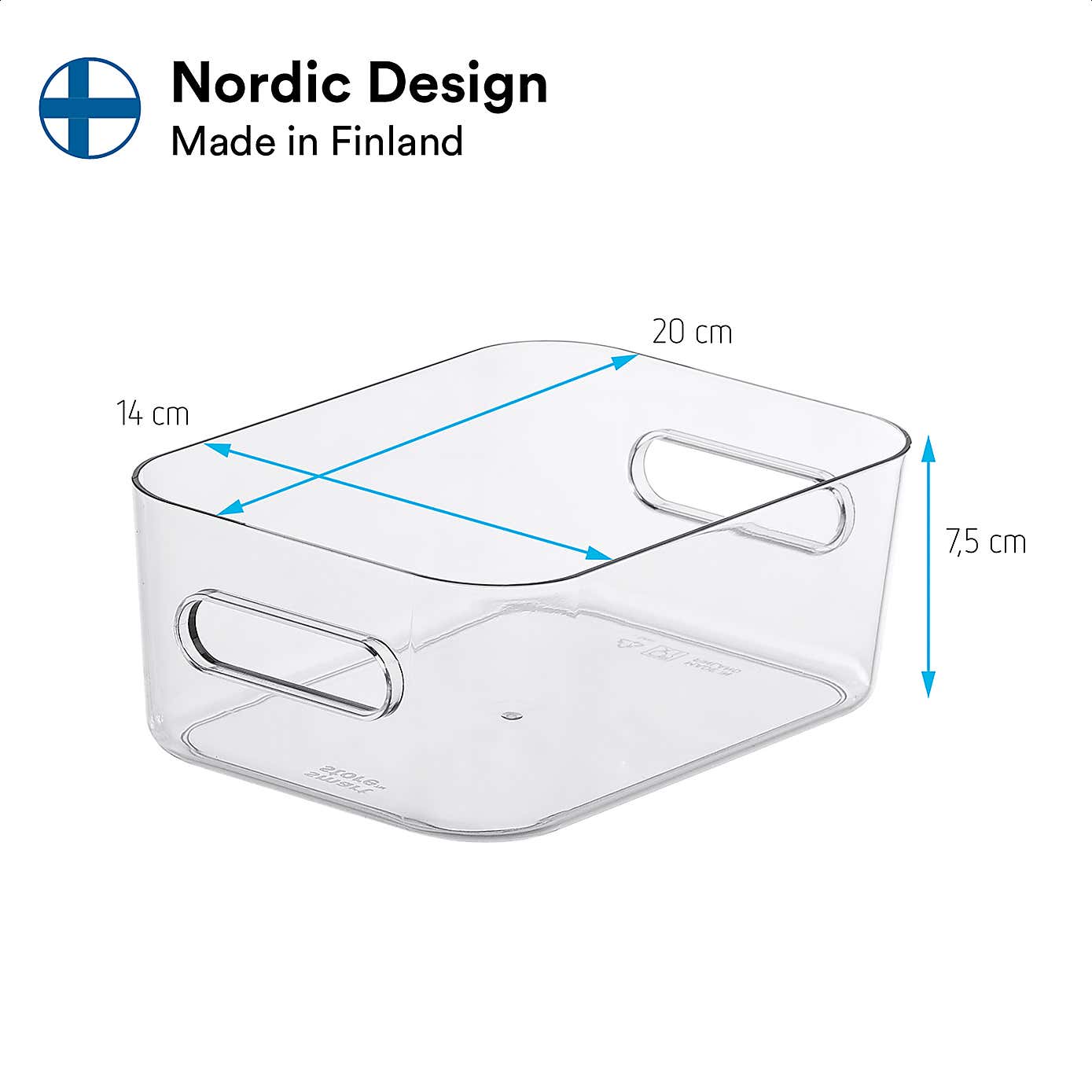 Compact Storage Tub Small with lids 1.5L Set of 5, Clear