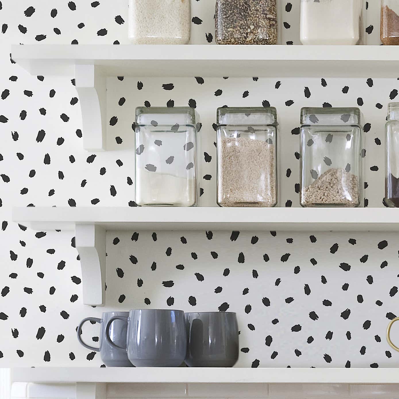 Nu Wall Self Adhesive Spot Mono Wallpaper