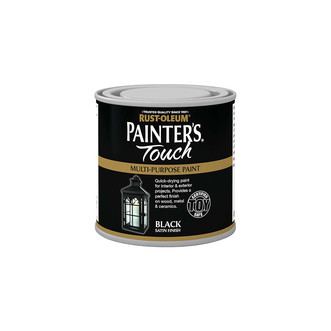 Rust-Oleum Black Satin Painter's Touch Toy Safe Paint 250ml