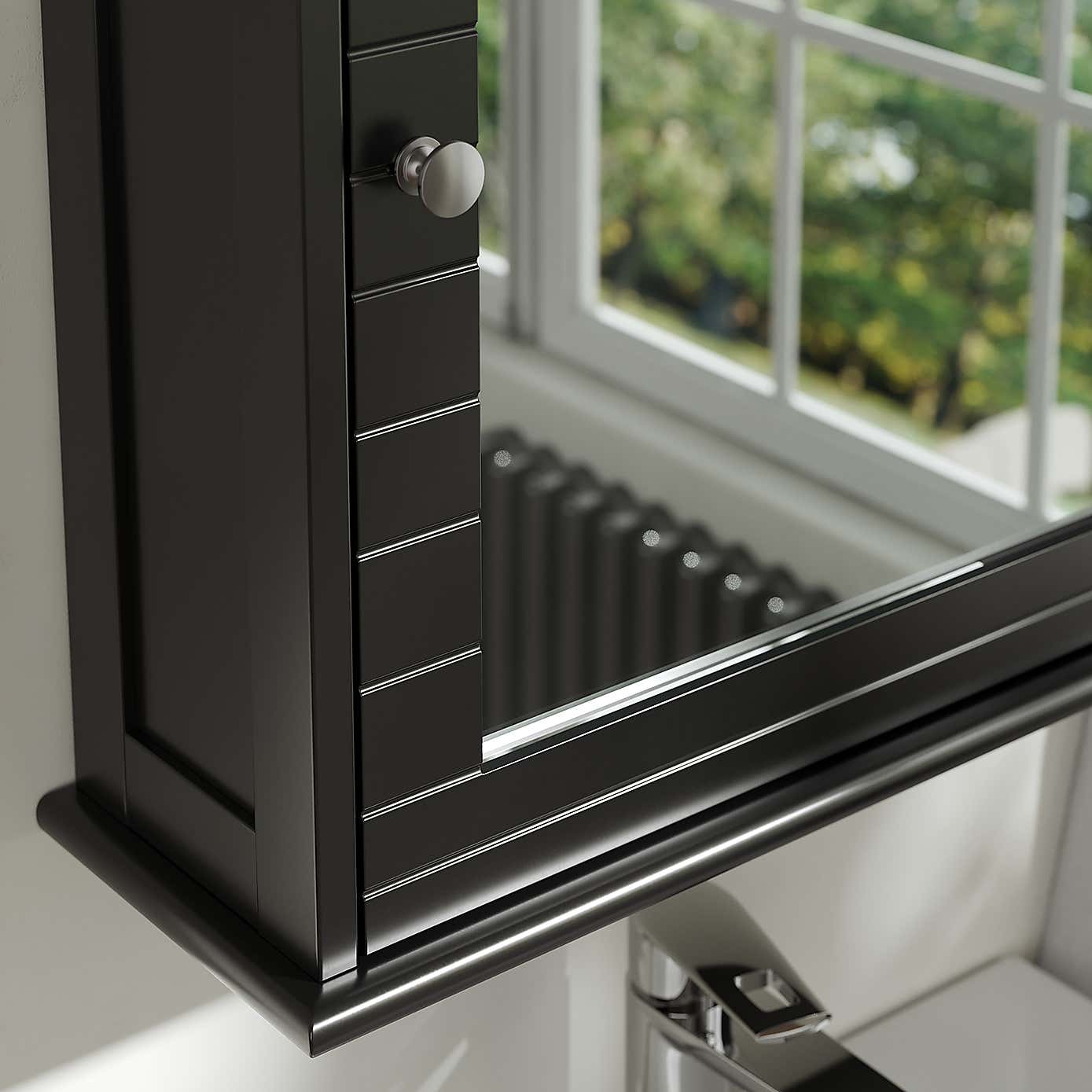 Nautical Mirror Cabinet with Nickel Handle