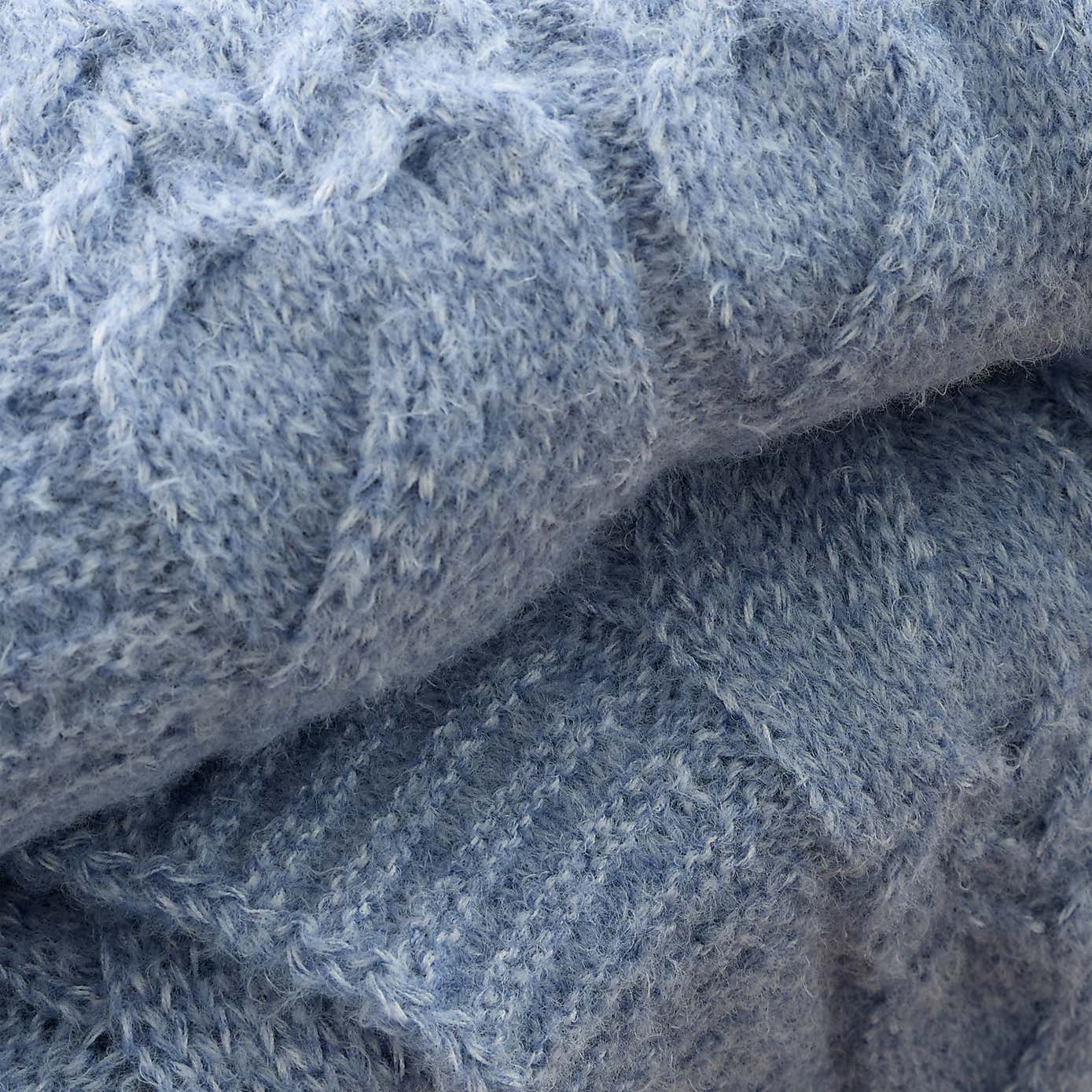 Bianca Cosy Soft Cable Knit Throw 130cm x 170cm