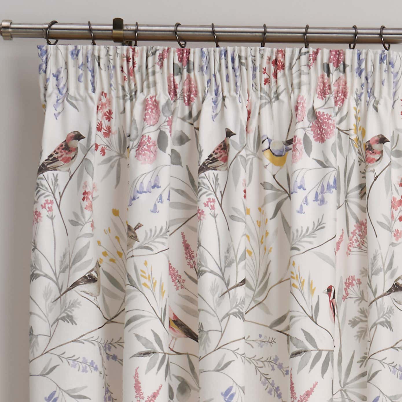 Caraway Pink Pencil Pleat Curtain 66cm x 72cm