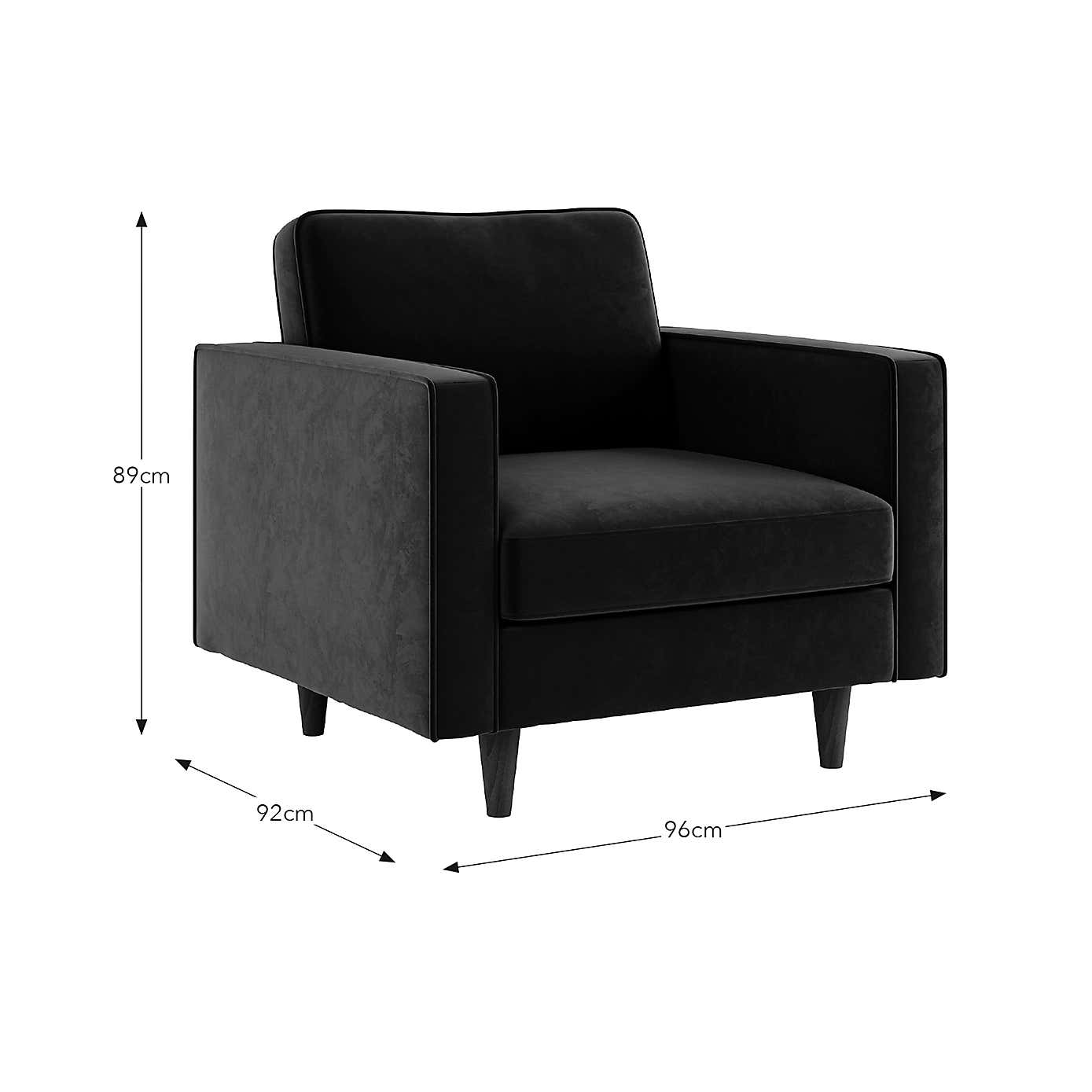 Zoe Plain Velvet Armchair