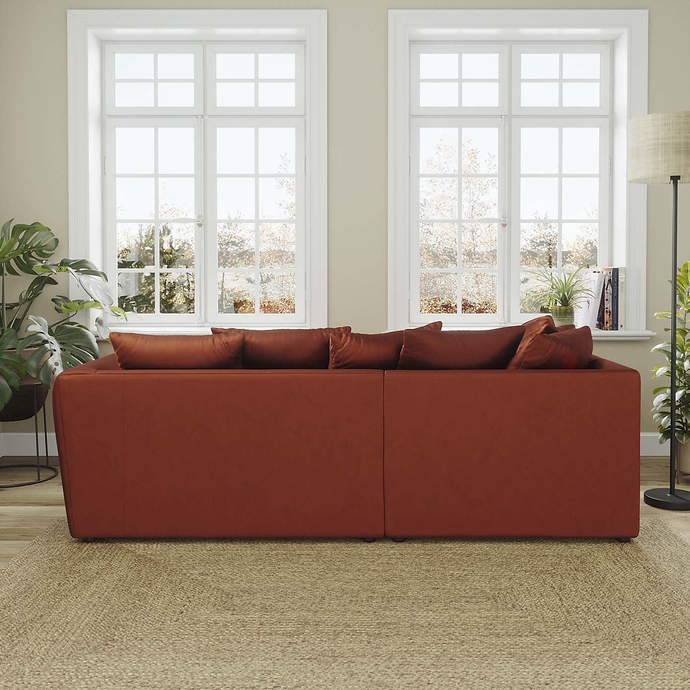 Blake Curved Arm Opulent Velvet Corner Chaise Sofa