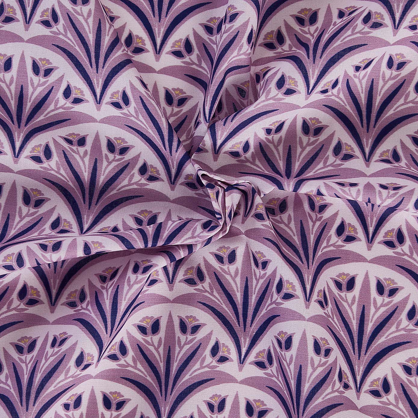 Nouveau Fan Thistle Cotton Poplin